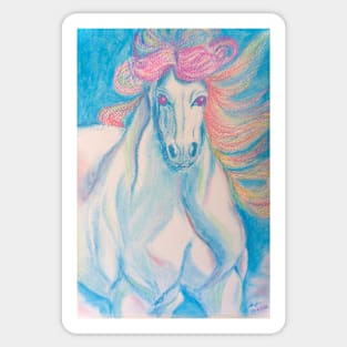 White Horse Sticker